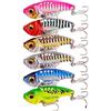 Generic XILILHC Nuovo 6 pz/Lotto Metallo Vib Lama Richiamo di Pesca Affondamento Vibrazione Esche Vibrazione Artificiale for Bass Pike Perch Fishing(6pcs-4.8cm 10g)