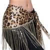 Tsophreniq Sciarpa per danza del ventre con paillettes metalliche con frange per danza del ventre gonna avvolgente per danza del ventre accessori per costume da danza del ventre Fascia regolabile in