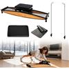 QITUJOUR Simulatore di Sci Indoor con Scorrimento Laterale, Bastoncini Ergonomici, Portata 150 kg, Macchina Fitness per Allenamento di Tutto il Corpo(A)