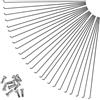 SkyjOy Raggi Bicicletta Raggi 24 Pezzi e capezzoli in Acciaio for Bici 261MM 270MM 287MM for MTB for Ruota di Bicicletta Kit for Raggi for Accessori for Ciclismo(264MM)