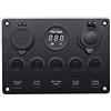 TUdcgjSXF Pannello interruttori Cat's Eye con Doppia USB, voltmetro e ON off for Hardware Marino Yacht 12 24V