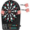 Generic Set di bersagli elettronici, display LCD con punteggio automatico, punta morbida, portatile con supporto, 3 freccette incluse, giochi multipli per divertimento in famiglia, 25,9 x 20,1 cm