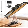 QITUJOUR Attrezzo per Allenamento Sciistico Professionale, Simulatore Ergonomico con Resistenza Magnetica Regolabile, Carico 150 kg, Attrezzatura Fitness per Casa Allenamento Forza, Gambe e Addome(A)