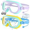 Generico Occhialini Nuoto Bambino - Anti-Appannamento Protezione UV Ampia Vista con Stringinaso | PC Silicone Occhiali da Nuoto per Età 3-14 Anni Comodi Impermeabili Piscina Mare Bimbi