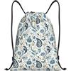 Generic Pai Sley Butterfly Pattern Sacca con Coulisse Traspirante Borsa con Cordoncino Moda Sportiva Gym Sack per Uomo Viaggio All'Aperto 39X46Cm