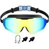 Generico Occhialini Da Nuoto,Kit Ampia Visuale Con Stringinaso E Tappi Orecchie - Occhialini da Nuoto per Bambini,Per Viaggi Vacanze Estive Sport Acquatici Immersioni Snorkeling Spiaggia Piscina