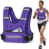Mieakvool - Gilet ponderato per donne e uomini 8 12 16 9,1 kg con tasche portaoggetti gilet con strisce riflettenti cinghie regolabili per corsa, camminata, allenamento