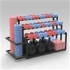 Generic Home Gym Storage Rack Rack con ruote per manubri Kettlebell Yoga Mats Foam Rollers, tutto in un unico organizzatore