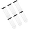 FOYTOKI Contenitore Porta Palline da Tennis 6 in PVC Trasparente Coperchio Nero, Custodia per Palline per Trasporto e Conservazione Indoor e Outdoor