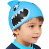 MERRYHAPY Cuffia da Nuoto in Silicone a Forma di Pesce per Unisex, e Flessibile, per Occasioni Estive Design Cartone Animato Blu