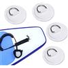 PnxdeobXL 4 Pezzi D-Ring Pad Marine, Patch per Anelli a D in Acciaio Inossidabile, di Toppa con Anello a D in Acciaio, Fibbia Tipo D in Acciaio Inox per Fibbia Fissa Corda SUP Paddle