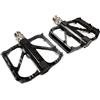 Rumplex Pedali per bicicletta in Lega di alluminio 9/16 con Antiscivolo Sigillato Durevole Pedale Bicicletta Bicicletta Nero per MTB BMX Mountain Discesa Pieghevole Urbano