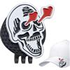 Generic Pennarello da golf, Pennarello da golf in metallo con clip per cappello | Fermaglio per cappelli piccoli in metallo da golf divertenti regalo per golfisti donne compleanni
