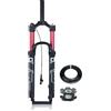 LHHL 26/27,5/29'' Forcella Ammortizzata Mountain Bike Escursione 120mm Dual Air Forcella Anteriore MTB Bici 1-1/8 Dritto QR 9×100mm(Rot,29inch)