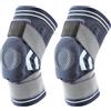 Tsophreniq Tutore per rotula con stabilizzatori regolabili, unisex, per corsa, ciclismo, recupero, ginocchiere in nylon