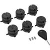GATHINESS Accessori per Tavola da Surf Pinna di Coda Nera in PVC, Chiave a Brugola Rotonda e Viti per Installazione Sicura e Resistenza ad attività di Surf ad Alto Impatto