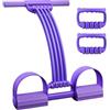 Generisch Fascia di resistenza per pedali, 3 in 1, regolabile, a 8 tubi, multifunzione, in lattice naturale, per allenamento a casa, per il fitness