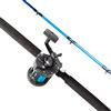 Fladen Pesca - qualità 1,8 m o 2,1 m - 20-18 kg Classe Barca Mare Pesca Blu Canna e Mulinello moltiplicatore Combo - Pre-Caricato con Lenza per Pesci marini Offshore, Blue, 7ft / 2.1m