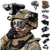 Generic Set Casco Tattico per Bambini con Supporto NVG, Maschera e Occhiali Protettivi, Kit Casco Militare da Cosplay per Giochi All'Aperto, Softair e Paintball, per Bambini e Bambine