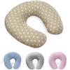 Interbaby - Cuscino da allattamento Maternità, Stelle beige