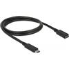 Delock Cavo DeLock 85533 USB-C/USB-C 1m M/F Nero