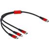 Delock Cavo Lightning Delock Micro-USB B 0.3m Nero/Rosso [86710]