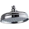 AFUDER Ottone Antico Tondo 8 Pollici Doccia Soffione Accessori Bagno Ricambio Doccia Per Esterno Soffione Doccia Grande (Standard 1/2 pollice)