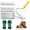 SAIBOO Kit di Strumenti Autolivellante per Pavimenti, Rullo di Sfiato da 23 cm, 2 Rullo Pittura 23 cm, Scarpe Chiodate per Prato, Asta Telescopica 1,5 m, per Livellare la Parete del Pavimento