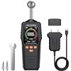 Proster Misuratore di Umidità 2-in-1 a Spilli e Senza Spilli Igrometro Ricaricabile con Display LCD a Colori Allarmi Personalizzabili Tester Umidità per Legno Muri Calcestruzzo e Intonaco