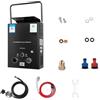 Vulaop Scaldabagno a gas istantaneo portatile 6L, scaldabagno da campeggio con schermo digitale, 12 KW ricarica termica, accensione automatica a batteria, per campeggio e esterno (nero)