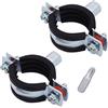 SKIR'CO (2 pezzi) Staffe per tubi con rivestimenti in gomma per tubi da 26-30 mm, morsetti per tubi, supporti per tubi per montaggio a parete e soffitto