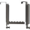 BigKing Appendiabiti da Porta Pieghevole, 2PZ Ganci Porta, Appendere, Attaccapanni da Porta per Cucina Ufficio Bagno, in Lega di Alluminio + Plastica per Porte Spesse 4,8 cm (Nero)