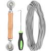 QUARKZMAN Kit Di Riparazione Schermo, 0.12x 24.9 Ft Cordone Schermo Finestra Con Strumento Rullo E Gancio Di Rimozione Per Installazione E Sostituzione Zanzariera, Grigio