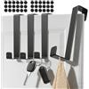 Heozhuyi 20 Pz Appendino da Portas, Gancio per Portas, Ganci Porta Accappatoio Bagno, Gancio Appendiabiti, Appendi Abiti per Porte per appendere vestiti, cappotti, cappelli in camera da letto, cucina (nero)