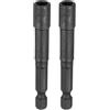 QUARKZMAN 2 Pz Nut Driver 5.5mm Attacco Esagonale Socket CR-V Acciaio Punta Trapano Avvitatore Socket Wrench Utensili Con Attacco Rapido Esagonale 1/4 Per Trapani Elettrici, Nero