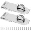 XHYASD 2 Pezzi Chiavistello per Cancello, 4 Zoll Scorrevole Inox Catenaccio Porta, Chiavistello Porta con Foro per Lucchetto