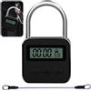 ZOYDP Smart Time Lock, Lucchetto Smart con LCD Display, Lucchetto Antiscasso Ricaricabile USB, Blocco Tempo Massimo 99 Ore per Prevenire le Cattive Abitudini (Nero)
