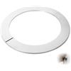 Flewdart Fledart 2pcs rosetta per tubo stufa 180mm, rosetta copritubo camino acciaio inox 180 mm, dimensioni 182 x 242 x 5mm Resistente al calore per tubo camino(180mm 2pcs)