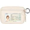 Didida The Iris, portafoglio con cerniera, porta carte di credito, portamonete da donna, con cerniera, mini portachiavi portatile, Beige