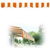 Generico Mantovana per Tenda da Sole Resistente All'Acqua, Anti-UV, Ricambio Bordo in Poliestere Cuciture Rinforzate - 5 3.5 2.7 4.5 7 m(Orange White,370cm)