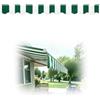 Generico Mantovana per Tenda da Sole Resistente All'Acqua, Anti-UV, Ricambio Bordo in Poliestere Cuciture Rinforzate - 5 3.5 2.7 4.5 7 m(Green White,400cm)