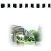 Generico Mantovana per Tenda da Sole Resistente All'Acqua, Anti-UV, Ricambio Bordo in Poliestere Cuciture Rinforzate - 5 3.5 2.7 4.5 7 m(Black White,450cm)