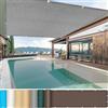 LIJIAO Tenda a Vela Vela Ombreggiante 2.8 x 4.5 m Hdpe, Permeabile All'Aria e All'Acqua Telo Privacy Balcone con Occhielli Tenda a Vela per Carport Piscine, Grigio
