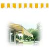 Generico Mantovana per Tenda da Sole Resistente All'Acqua, Anti-UV, Ricambio Bordo in Poliestere Cuciture Rinforzate - 5 3.5 2.7 4.5 7 m(Yellow White,400cm)