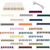 Generico Tenda da Sole Retrattile Mantovana Frontale in Tela Resistente ai Raggi UV con Bordo Smerlato, Ideale per Patio e Terrazze - Copertura Parasole Esterna in Poliestere(Orange Stripe,L250cmxH20cm)