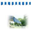 Generico Mantovana per Tenda da Sole Resistente All'Acqua, Anti-UV, Ricambio Bordo in Poliestere Cuciture Rinforzate - 5 3.5 2.7 4.5 7 m(Blue White,450cm)