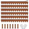 JonesHouseDeco K649B05 - Bordura per prato con striscia adesiva, 1 m di lunghezza x 20 cm di altezza, rivestimento a polvere marrone, in acciaio, per paesaggi e vialetti, decorazione in metallo,