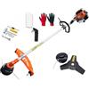 Generico Decespugliatore a Scoppio Motore 2 Tempi 52cc, Kit con Accessori, Motore 2 Tempi, Guanti da Lavoro Inclusi Multifunzione
