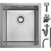 CECIPA Lavello Cucina 1 Vasca 40x44cm, Lavandino Cucina Moderno, Lavello in Acciaio Inox Rettangolare, Lavandino Cucina 1 Vasca, Lavelli da Cucina, Kitchen Sink, Lavelli Cucina Piccolo