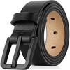 ITAY Belts Cintura TSA in pelle pieno fiore - Cintura ipoallergenica, regolabile e priva di nichel per uomini (Nero, 33/85)